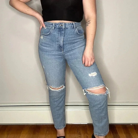 Zara Medium Distressed Jeans - Picture 1 of 5